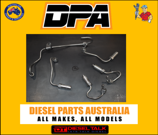 GENUINE REFURBISHED FUEL LINES. FULL SET NISSAN YD25 FUEL LINES.  INJECTOR LINES. SET 16